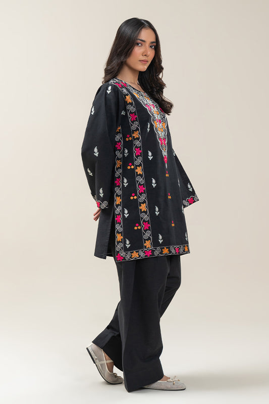 2 PIECE EMBROIDERED TWO WAY SLUB SUIT (PRET)