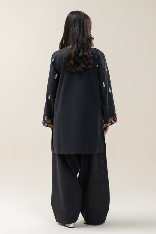 2 PIECE EMBROIDERED TWO WAY SLUB SUIT (PRET)