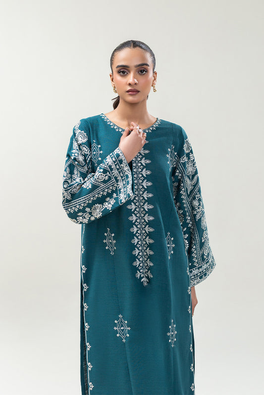 2 PIECE EMBROIDERED TWO WAY SLUB SUIT (PRET)