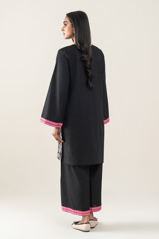 2 PIECE EMBROIDERED SLUB KHADDAR SUIT (PRET)