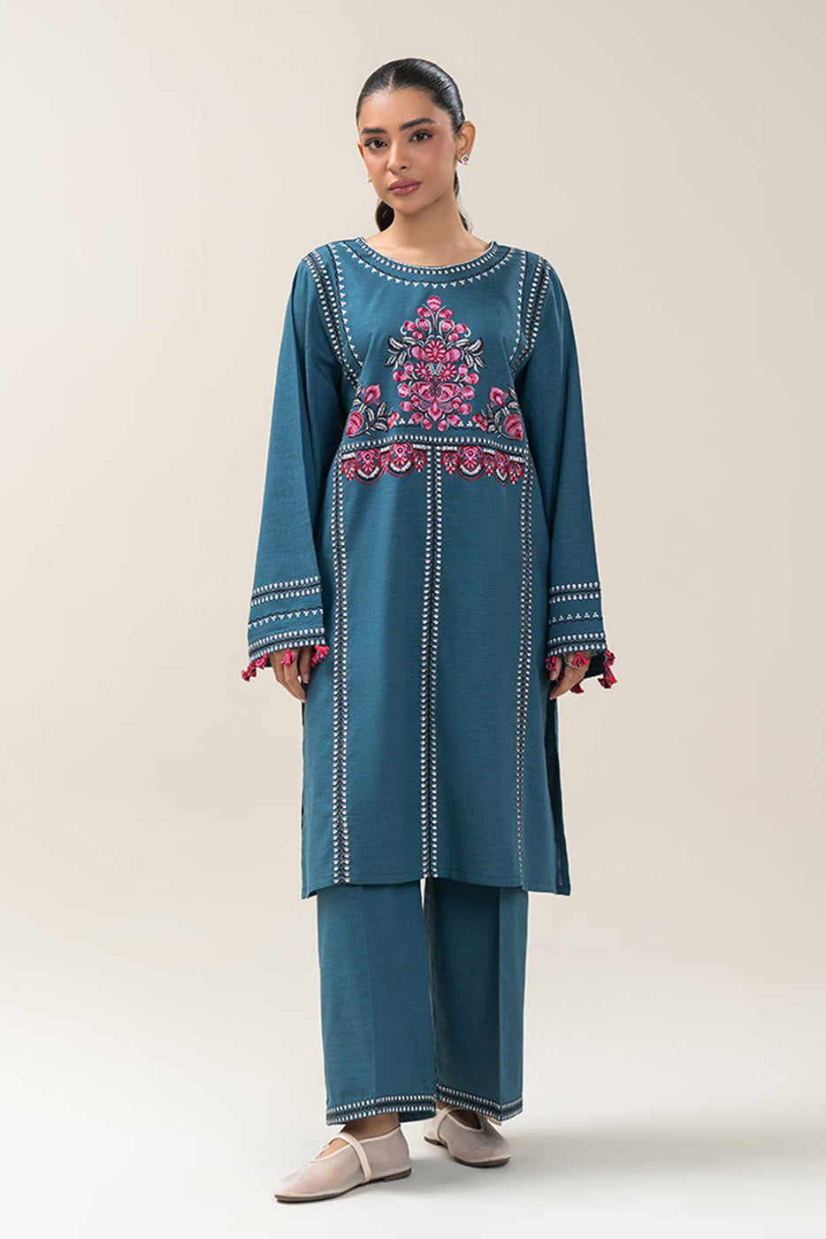 2 PIECE EMBROIDERED KHADDAR SUIT (PRET)