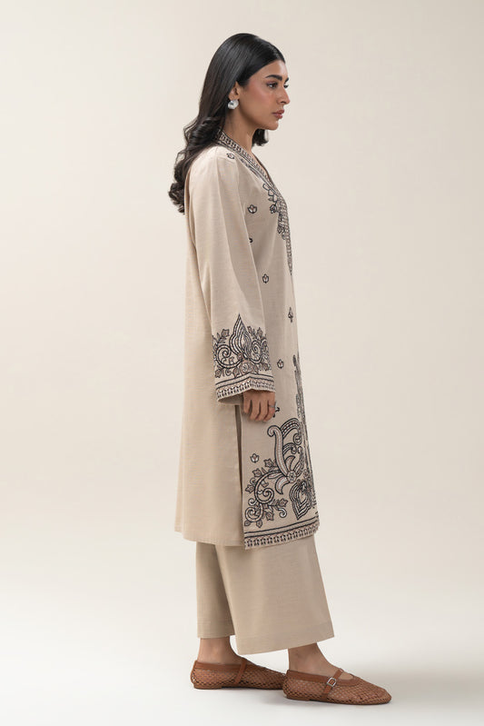 2 PIECE EMBROIDERED KHADDAR SUIT (PRET)