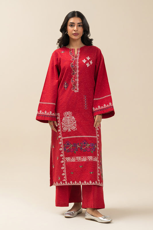 2 PIECE EMBROIDERED KHADDAR SUIT (PRET)