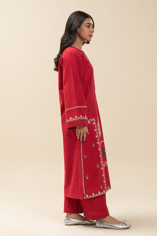 2 PIECE EMBROIDERED KHADDAR SUIT (PRET)