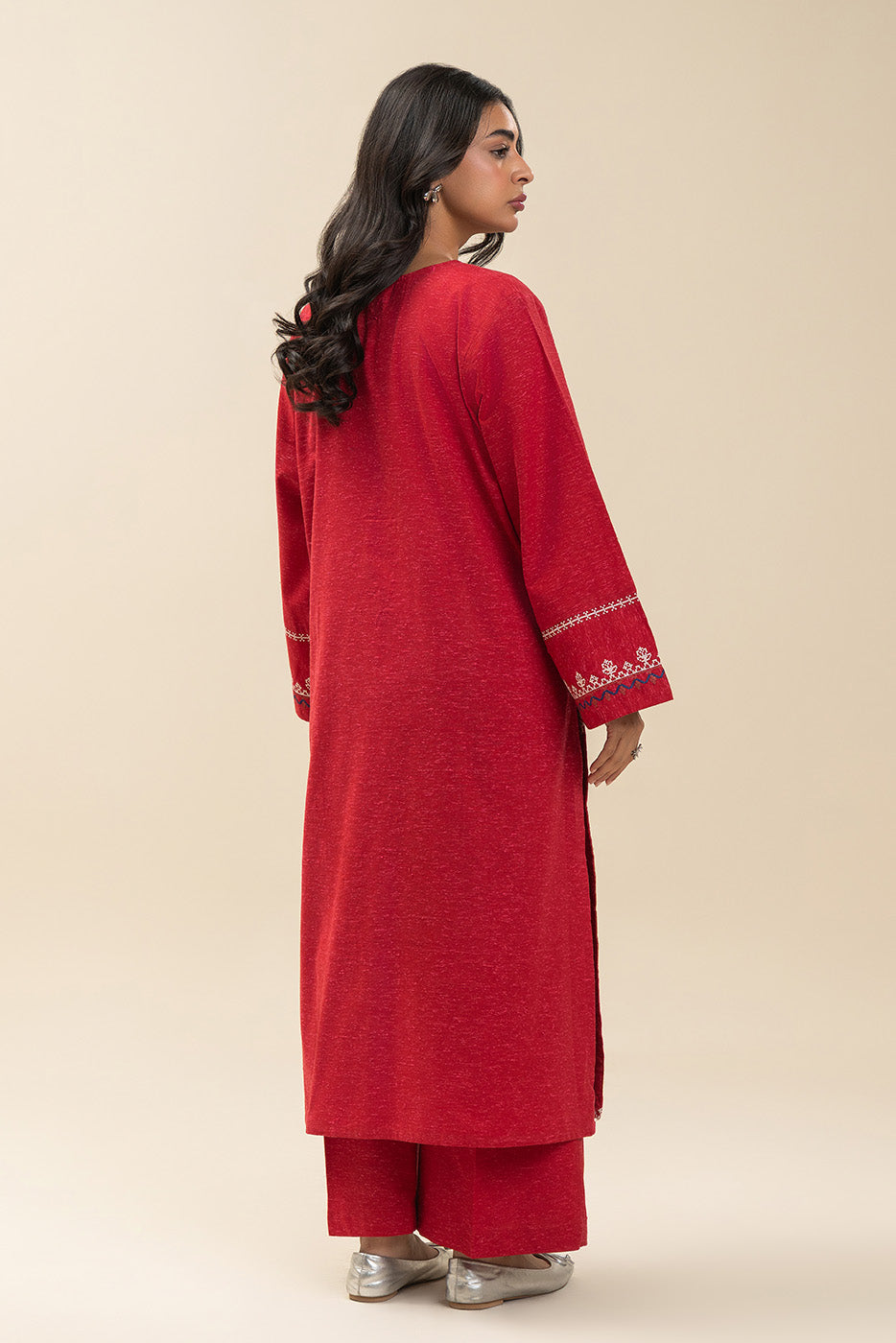 2 PIECE EMBROIDERED KHADDAR SUIT (PRET)