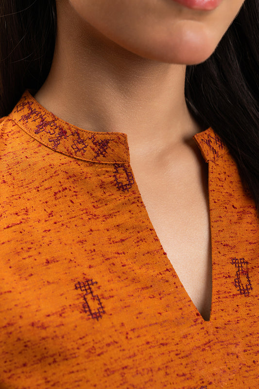 2 PIECE EMBROIDERED POLY NEPS SUIT (PRET)