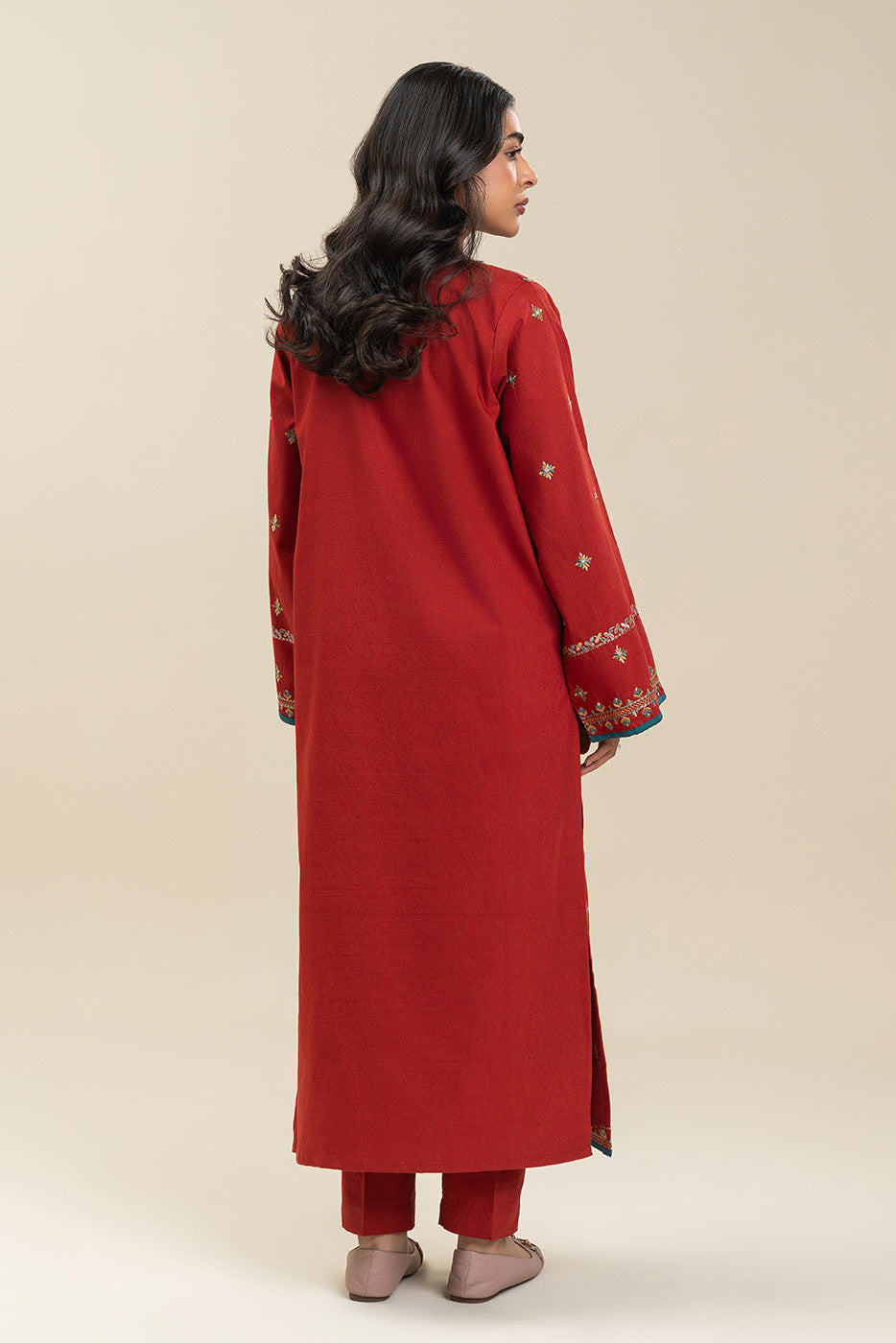 2 PIECE EMBROIDERED KHADDAR SUIT (PRET)