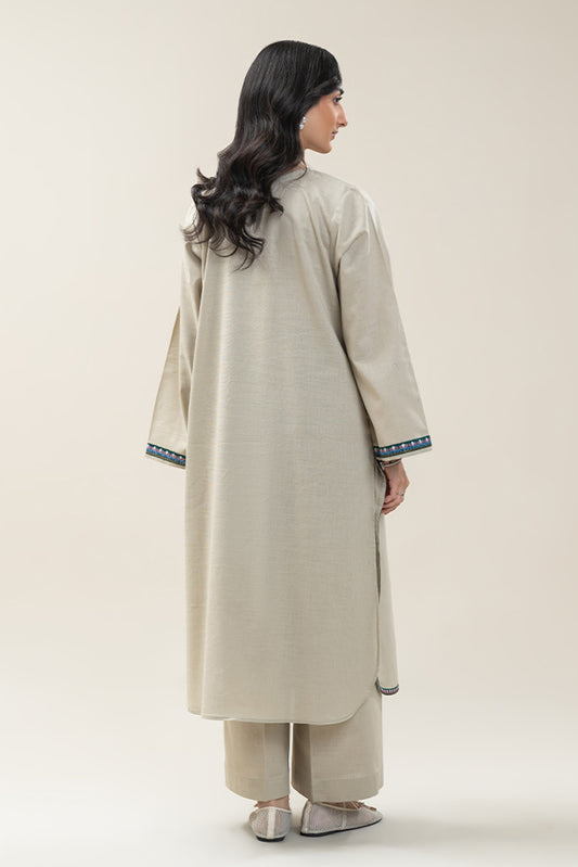 2 PIECE EMBROIDERED SLUB KHADDAR SUIT (PRET)