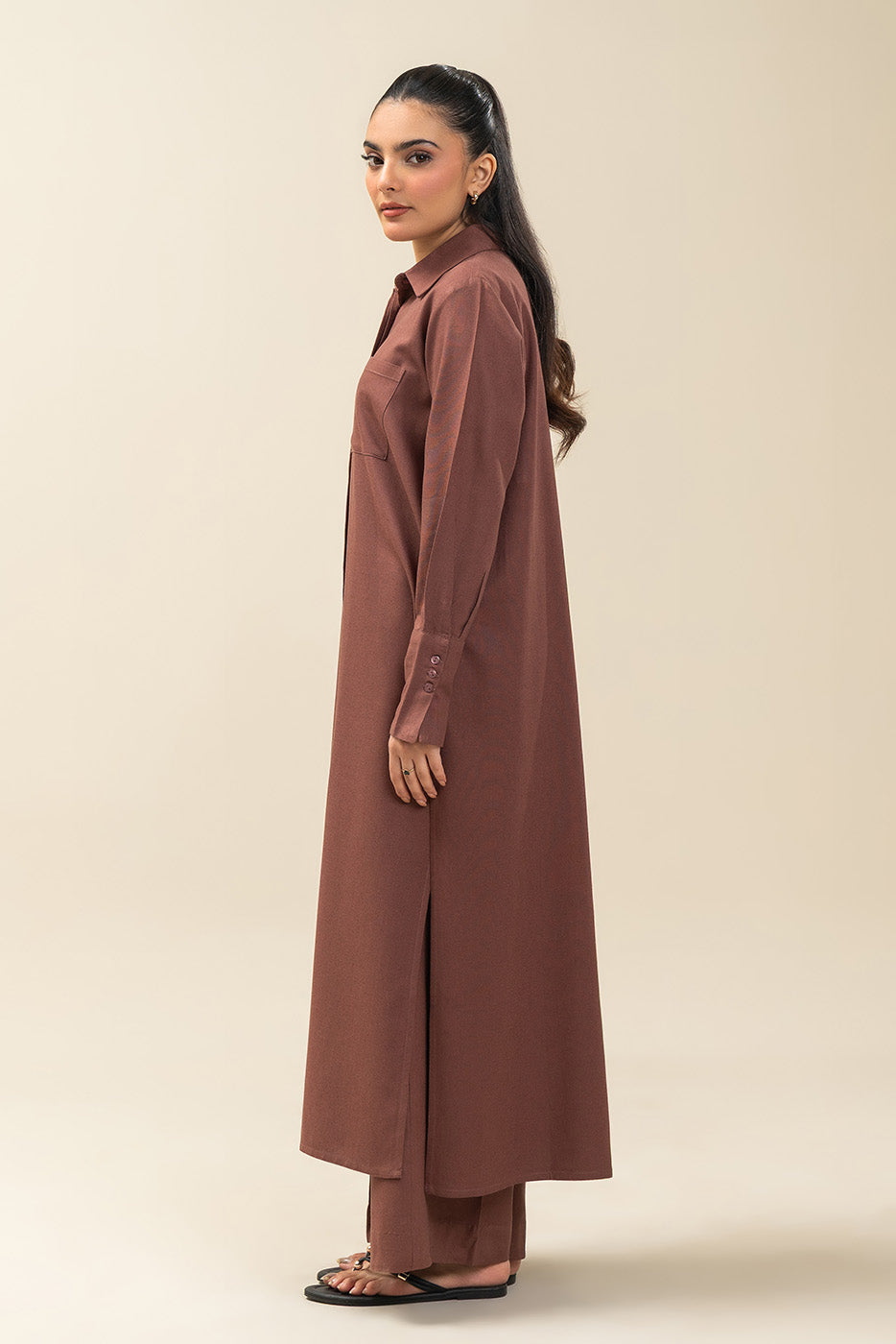 BUTTON DOWN LONG TUNIC