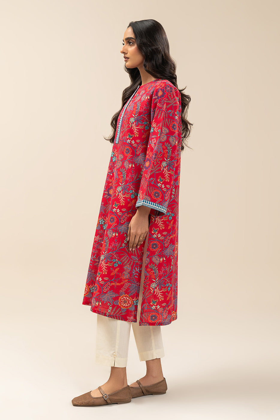 PRINTED KHADDAR SHIRT (PRET)
