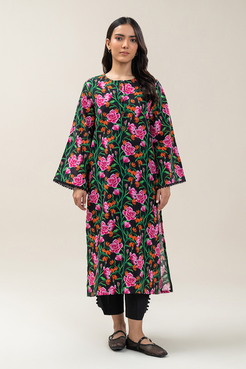 PRINTED KHADDAR SHIRT (PRET)