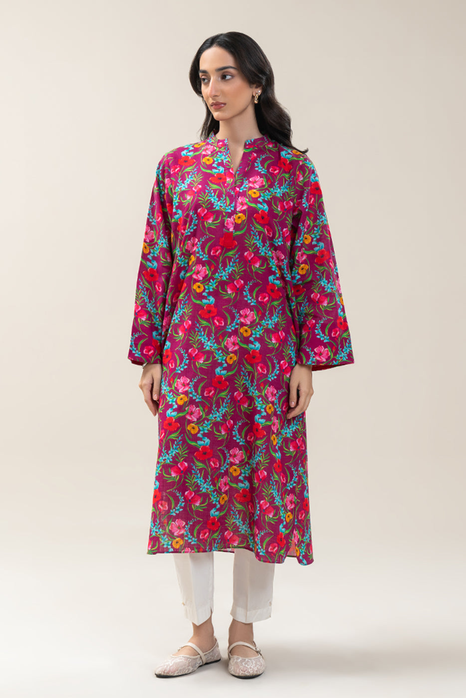 PRINTED KHADDAR SHIRT (PRET)