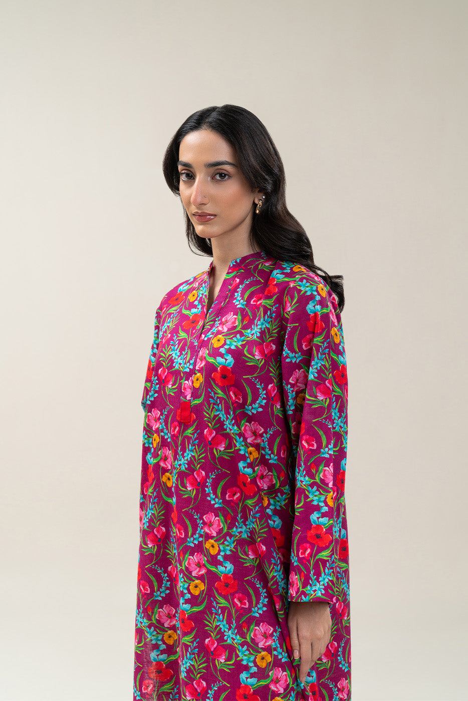 PRINTED KHADDAR SHIRT (PRET)
