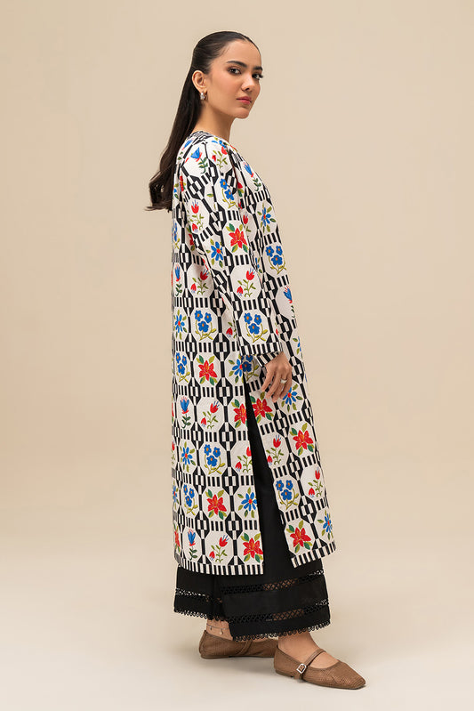 PRINTED COTTON VISCOSE SHIRT (PRET)