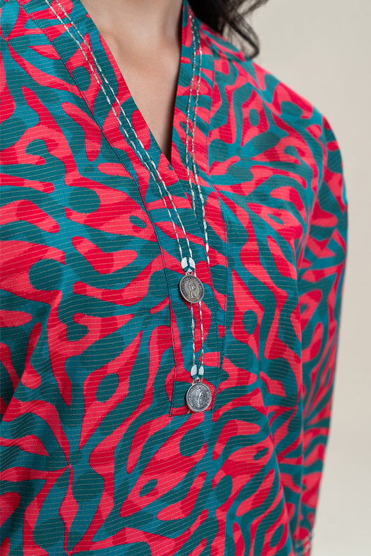PRINTED KHADDAR SHIRT (PRET)