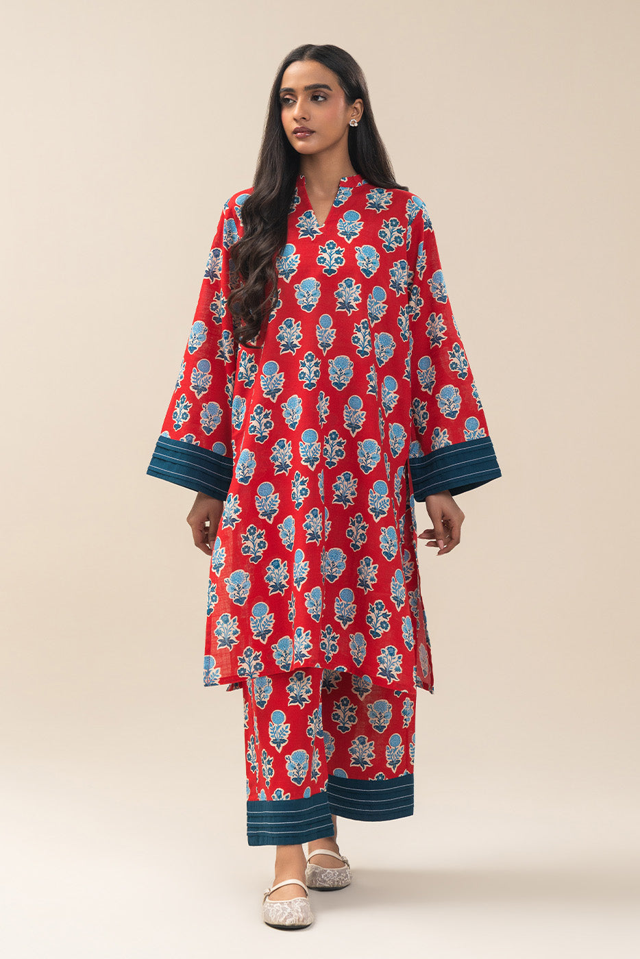 2 PIECE PRINTED DP KHADDAR SUIT (PRET)