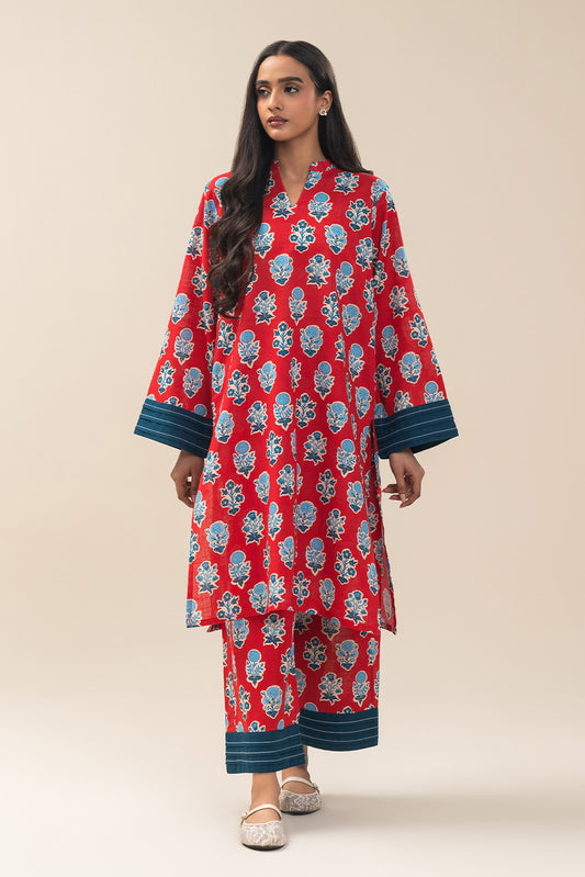 2 PIECE PRINTED DP KHADDAR SUIT (PRET)