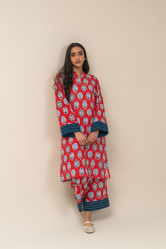 2 PIECE PRINTED DP KHADDAR SUIT (PRET)