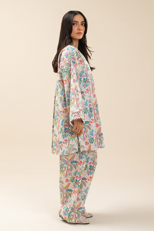 2 PIECE PRINTED KHADDAR SUIT (PRET)