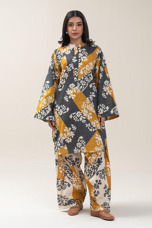 2 PIECE PRINTED KHADDAR SUIT (PRET)