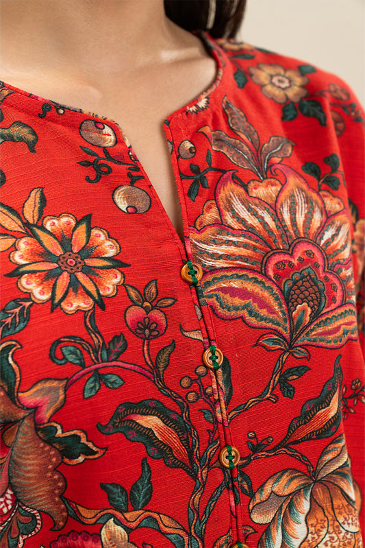 2 PIECE PRINTED KHADDAR SUIT (PRET)