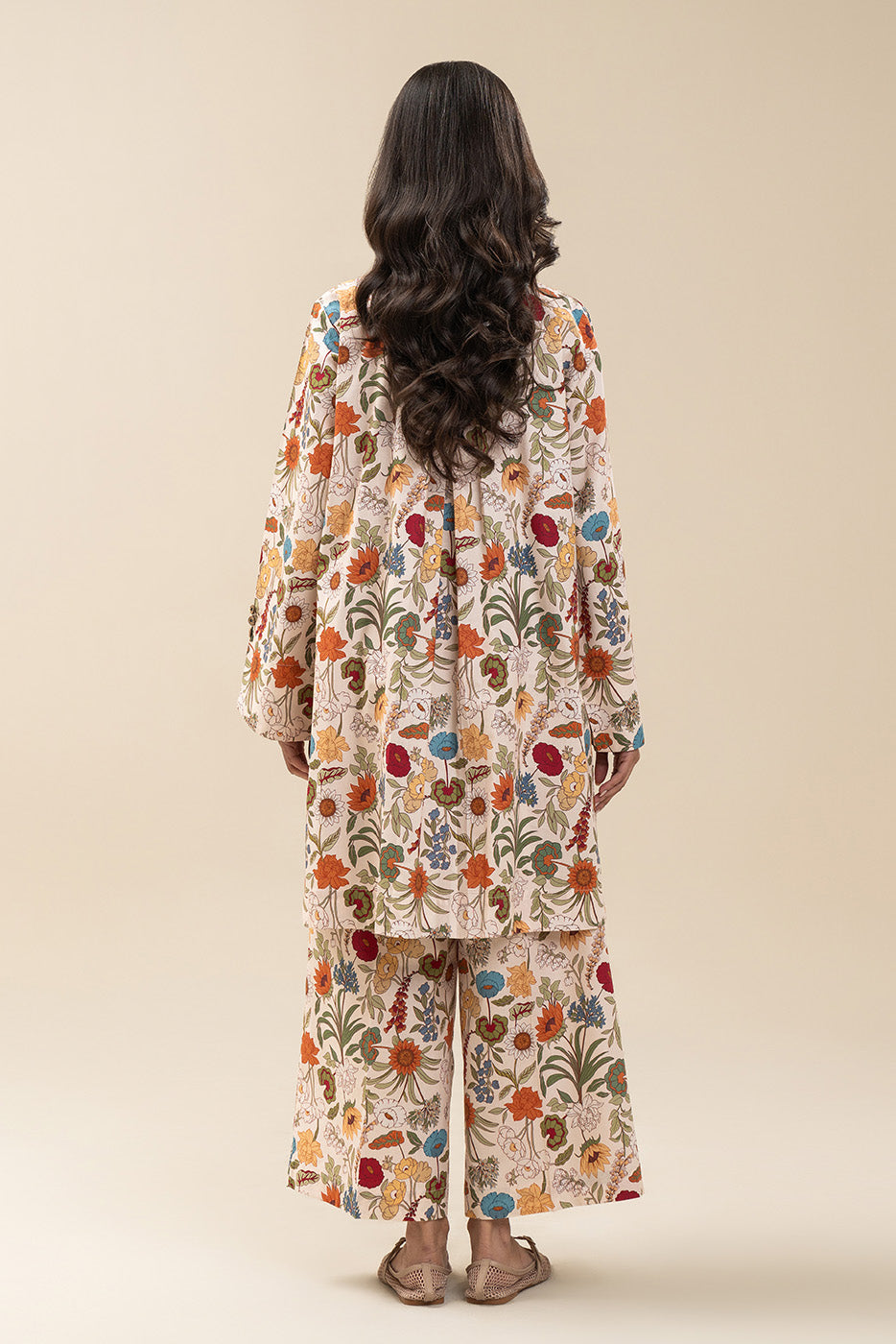 2 PIECE PRINTED COTTON VISCOSE SUIT (PRET)