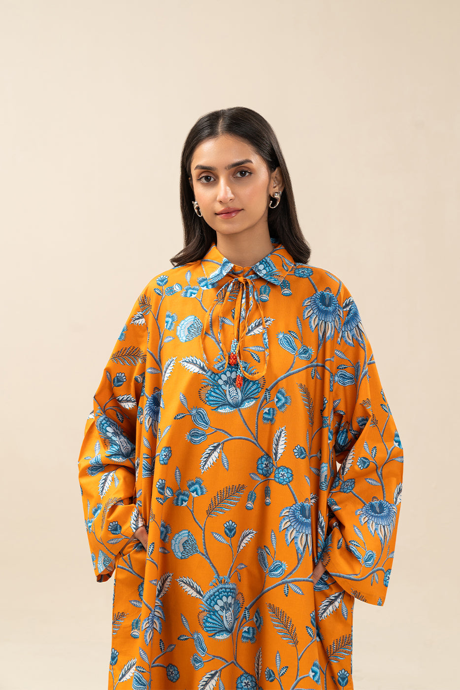 2 PIECE PRINTED COTTON VISCOSE SUIT (PRET)