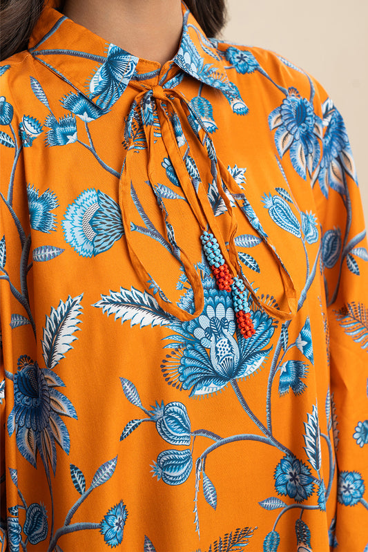 2 PIECE PRINTED COTTON VISCOSE SUIT (PRET)