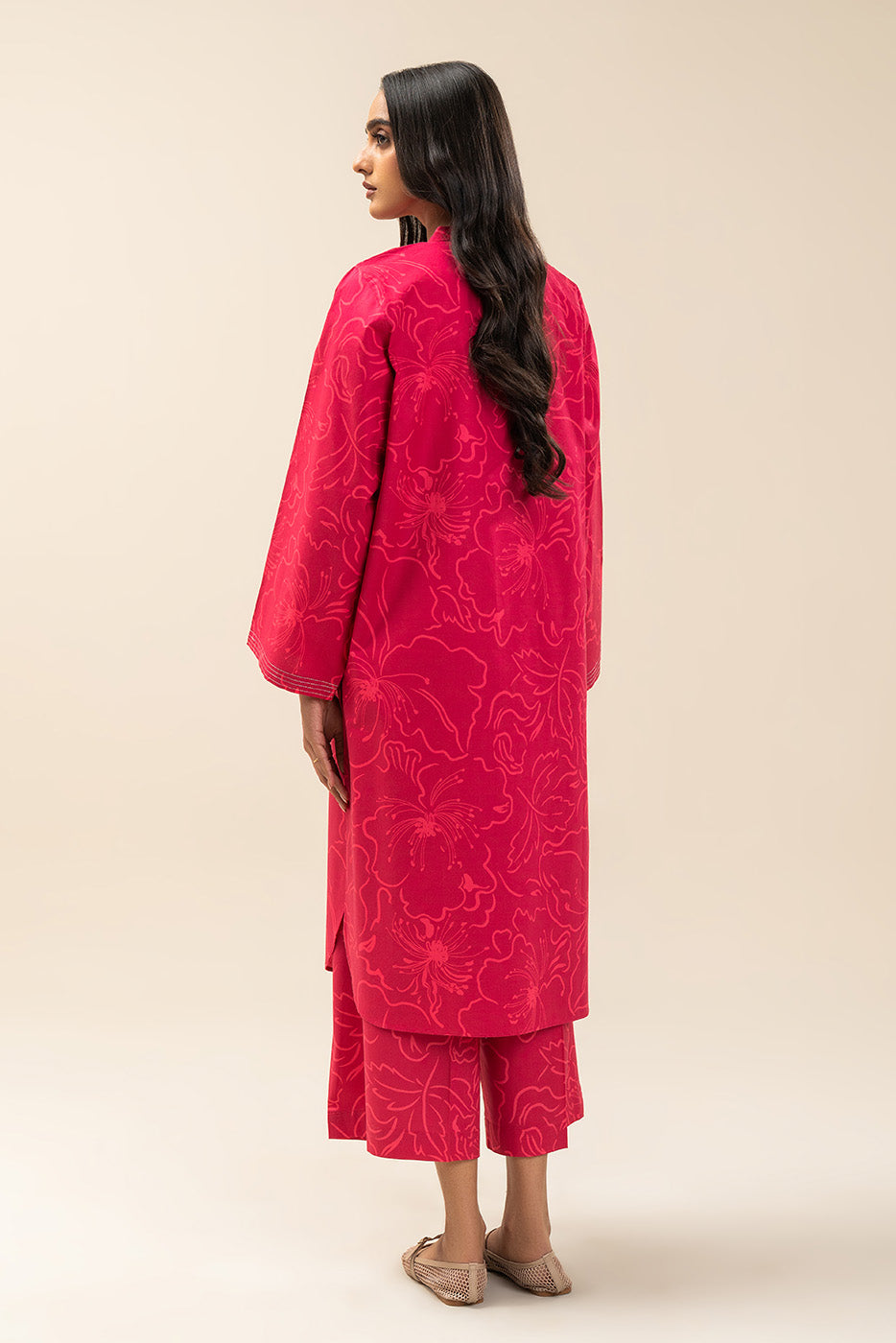 2 PIECE PRINTED COTTON VISCOSE SUIT (PRET)