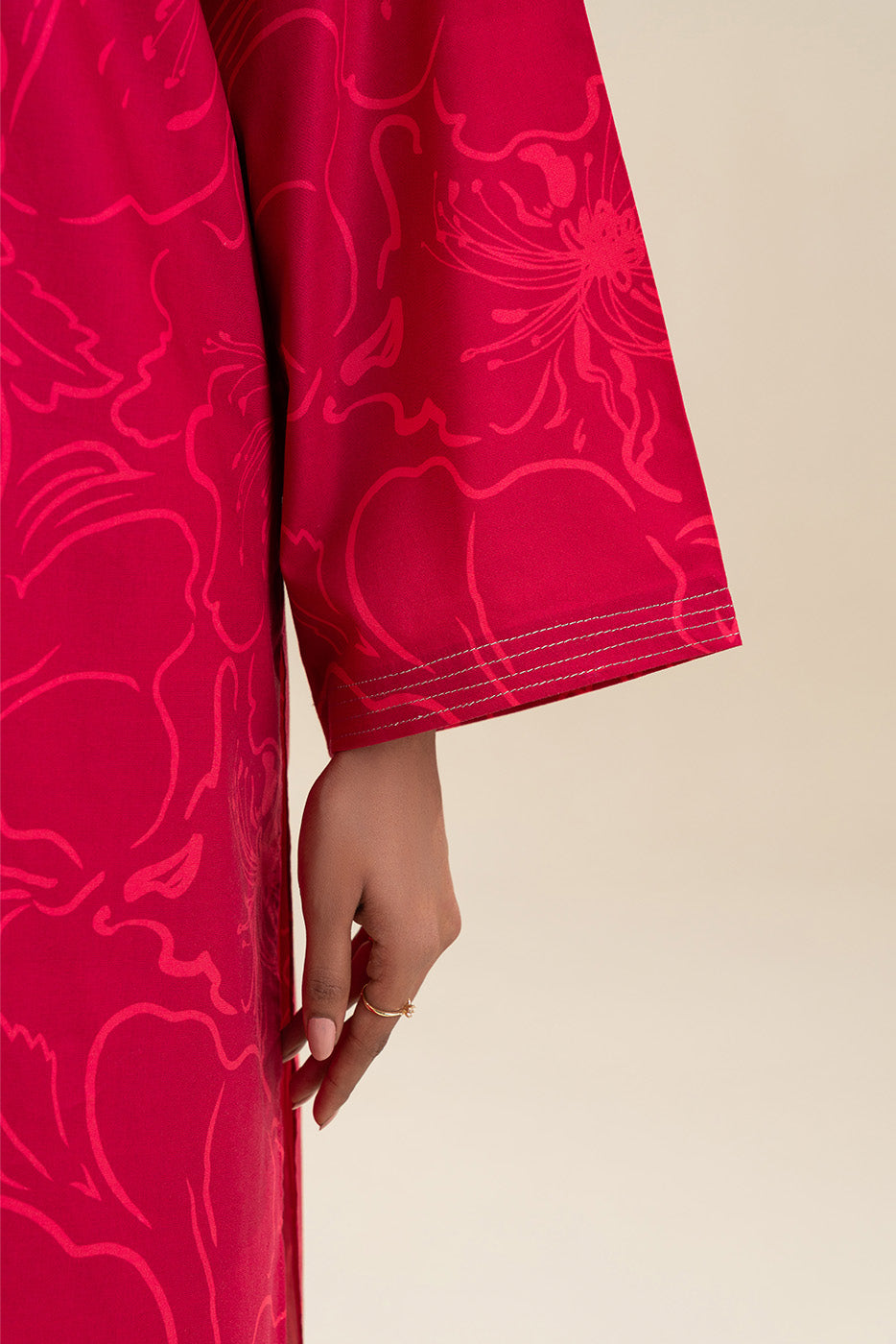 2 PIECE PRINTED COTTON VISCOSE SUIT (PRET)