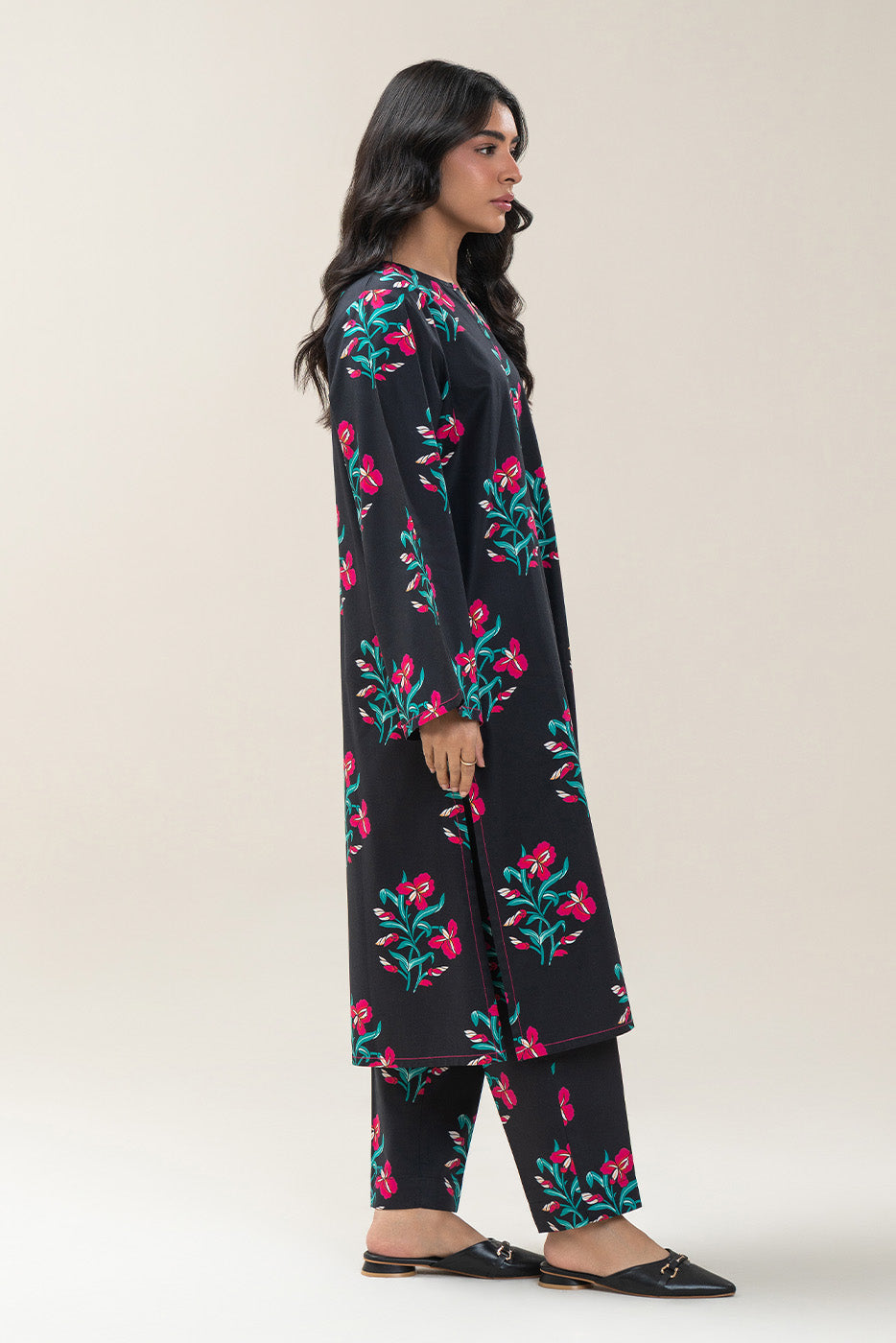 2 PIECE PRINTED COTTON VISCOSE SUIT (PRET)