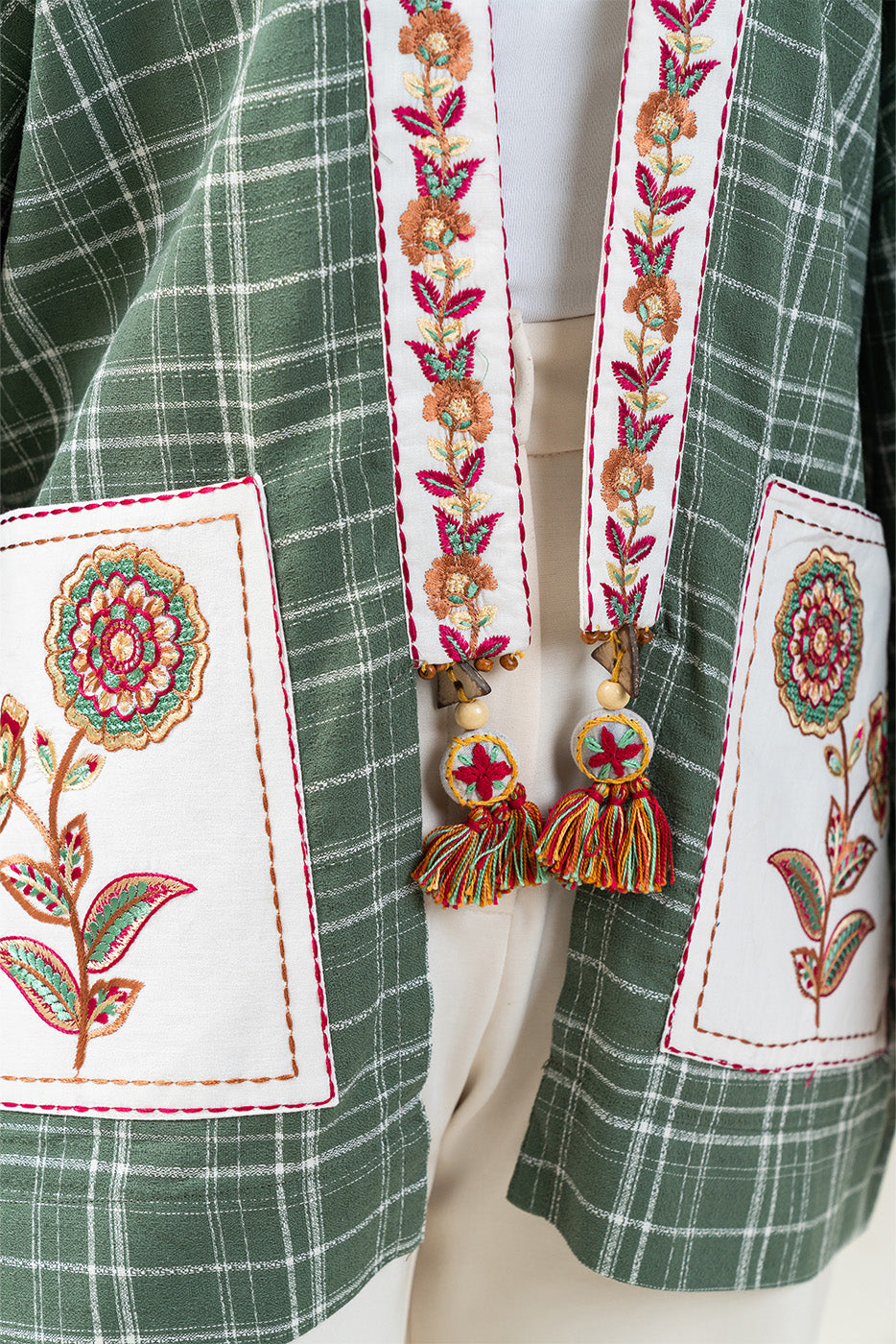 EMBROIDERED DOBBY TOP (PRET)