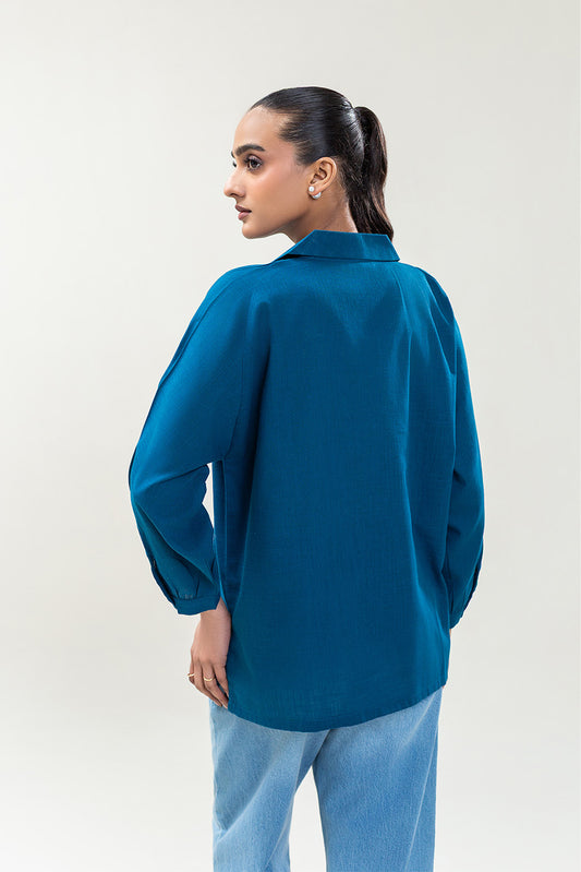 EMBROIDERED TWO WAY SLUB TOP (PRET)