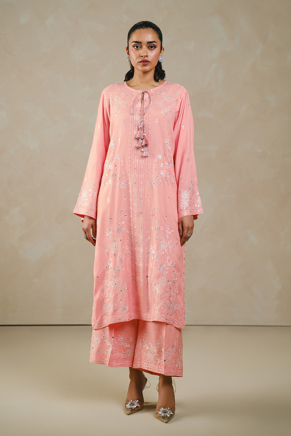 2 PIECE EMBROIDERED RAW SILK SUIT (LUXURY PRET)