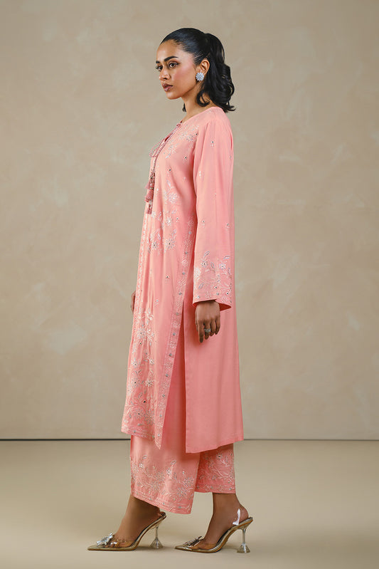 2 PIECE EMBROIDERED RAW SILK SUIT (LUXURY PRET)