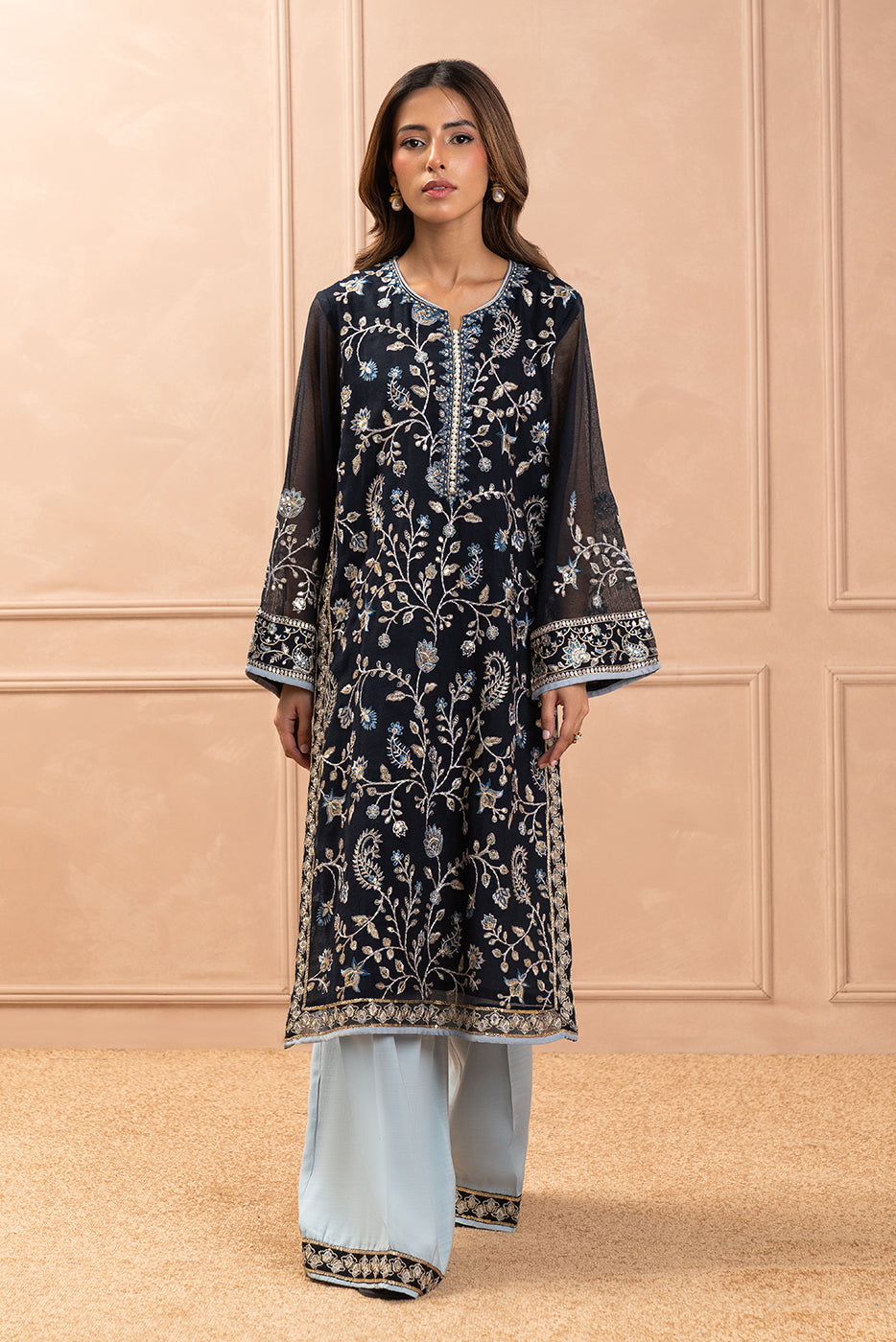 EMBROIDERED JACQUARD SHIRT (LUXURY PRET)