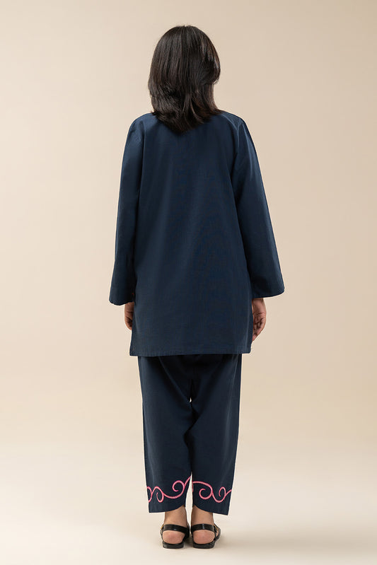 2 PIECE EMBROIDERED TWO WAY SLUB SUIT (PRET)