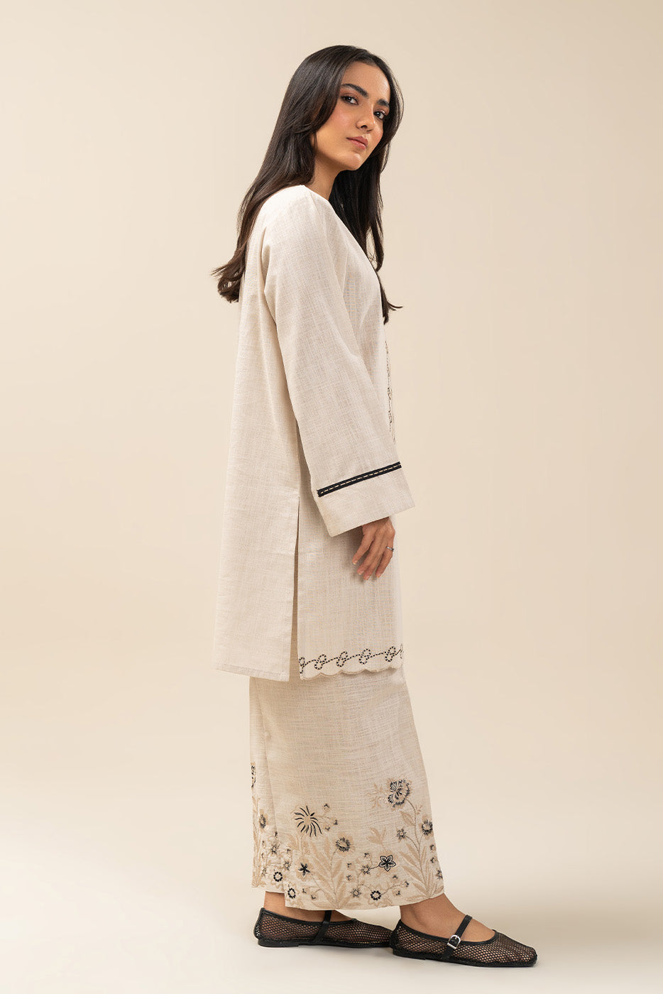 2 PIECE BASIC TWO WAY SLUB SUIT (PRET)