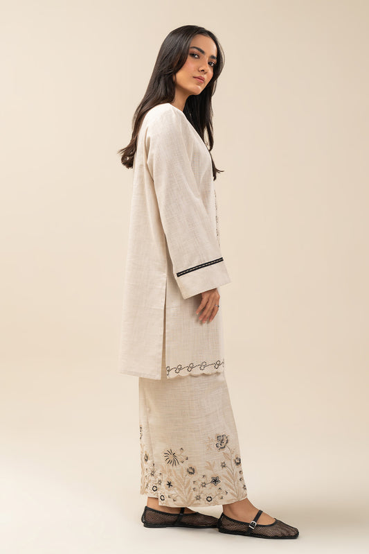 2 PIECE BASIC TWO WAY SLUB SUIT (PRET)