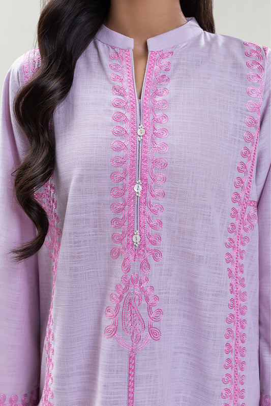 2 PIECE EMBROIDERED TWO WAY SLUB SUIT (PRET)