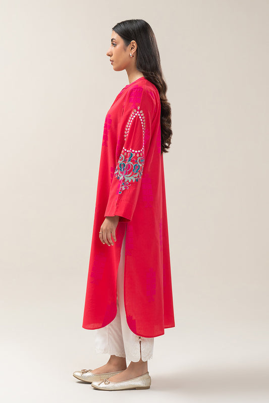 EMBROIDERED JACQUARD SHIRT (PRET)