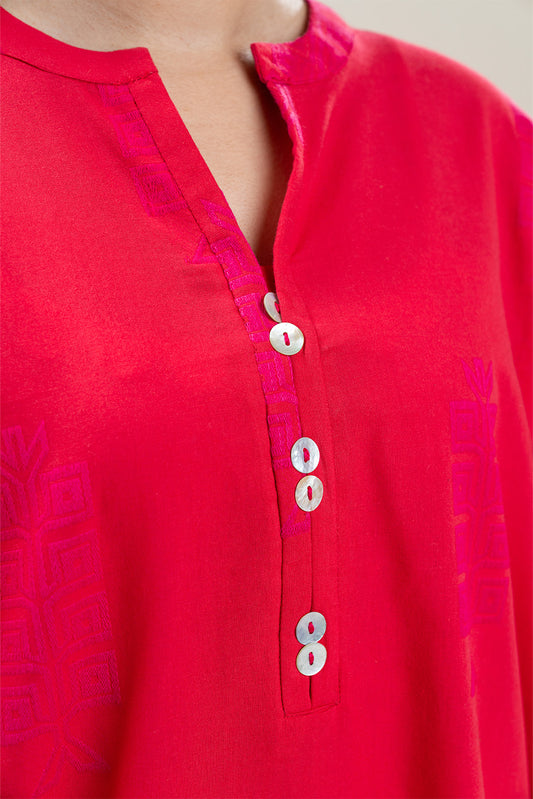 EMBROIDERED JACQUARD SHIRT (PRET)