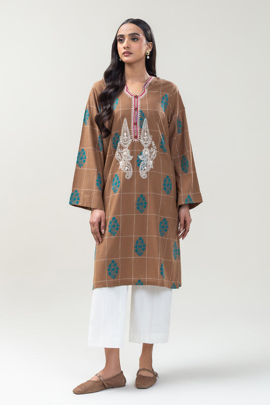 EMBROIDERED JACQUARD SHIRT (PRET)