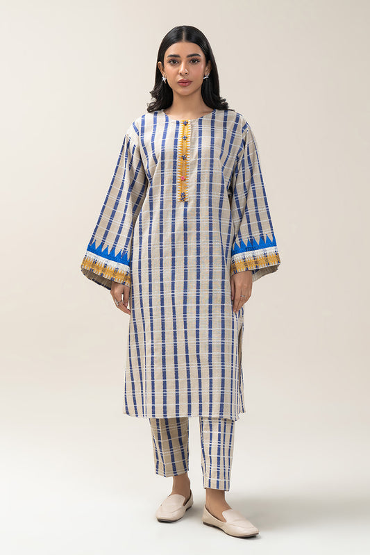 2 PIECE BASIC KHADDAR JACQUARD SUIT (PRET)