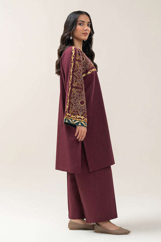 2 PIECE EMBROIDERED TWO WAY SLUB SUIT (PRET)