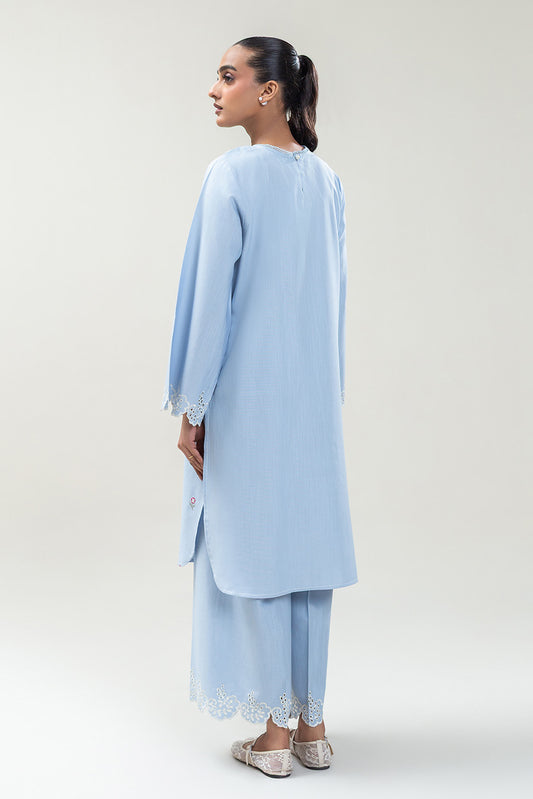 2 PIECE EMBROIDERED SLUB KHADDAR SUIT (PRET)