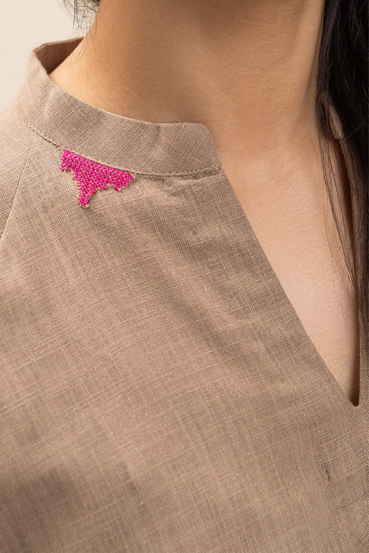 2 PIECE EMBROIDERED TWO WAY SLUB SUIT (PRET)