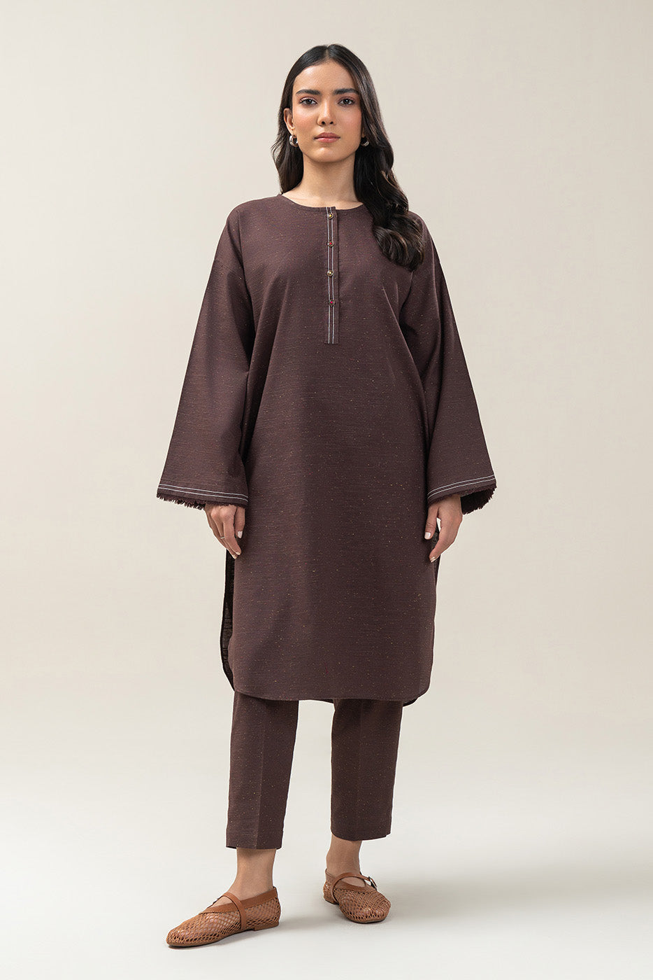 2 PIECE EMBROIDERED MULTI NEPS SUIT (PRET)