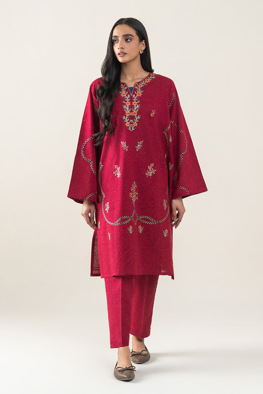 2 PIECE EMBROIDERED MULTI NEPS SUIT (PRET)