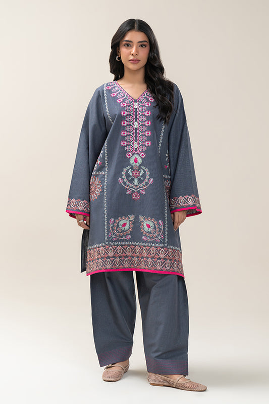 2 PIECE EMBROIDERED KHADDAR SUIT (PRET)